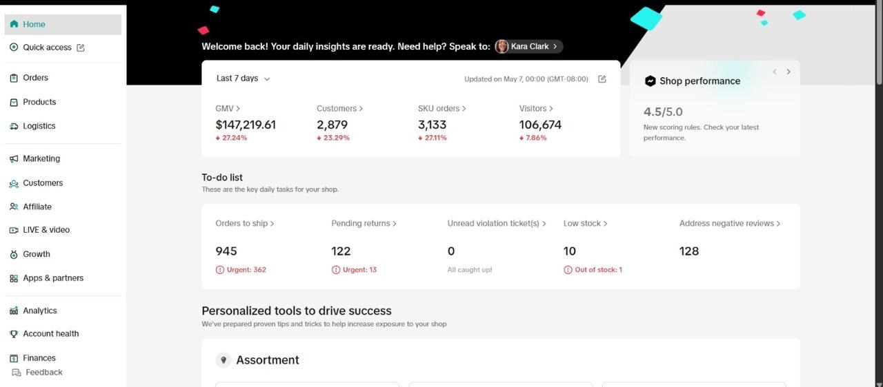 TikTok Shop video analytics with 1.2 million plus orders